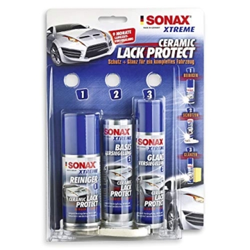 SONAX XTREME Ceramic LackProtect (240 ml) widerstandsfähige 9-monatige Keramikversiegelung für den Autolack, Glanz- & Abperl-Effekt, erleichtert die Reinigung | Art-Nr. 02479410 - 1