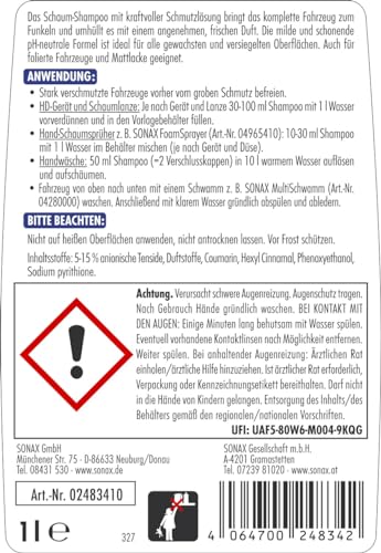 SONAX Xtreme FoamInvasion Schaumshampoo Sonderedition (1 Liter) mit kraftvoller Schmutzlösung | Art-Nr. 02483410 - 2