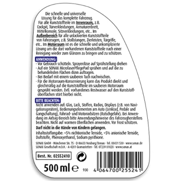 SONAX XTREME KunststoffDetailer Innen + Außen (500 ml) Reinigung, Pflege und Schutz für das gesamte Fahrzeug | Art-Nr. 02552410 - 2