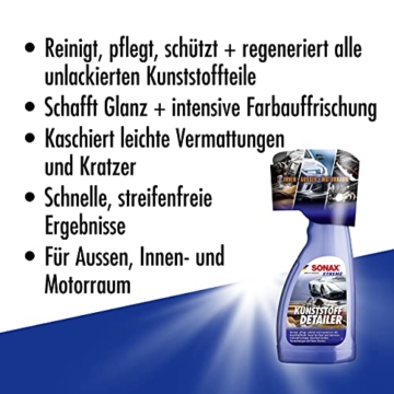 SONAX XTREME KunststoffDetailer Innen + Außen (500 ml) Reinigung, Pflege und Schutz für das gesamte Fahrzeug | Art-Nr. 02552410 - 3