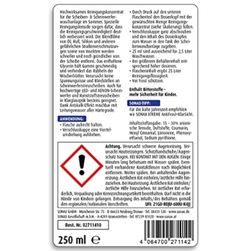 SONAX XTREME ScheibenReiniger 1:100 (250 ml) sorgt sekundenschnell für klare Sicht | Art-Nr. 02711410 , (1er Pack) - 2