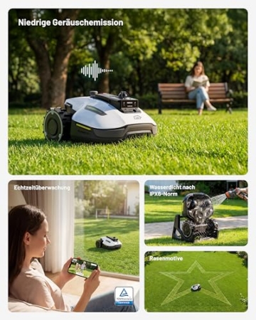 MAMMOTION YUKA mini 2 1000 Mähroboter ohne Begrenzungskabel, empfohlen für 1000 m², 360°-LiDAR + Kameranavigation mit KI-Steuerung, Erkennung von > 300 Hindernissen (YUKA mini 2 1000+Garage) - 10