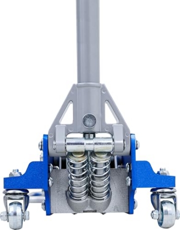 BGS 2897 | Rangier-Wagenheber | hydraulisch | Aluminium-Stahl | 1,5 t | Hubhöhe 90 - 358 mm | Länge 554 mm | Doppelhubkolben | teilummanteltes Hebelrohr | geringe Unterfahrhöhe - 4