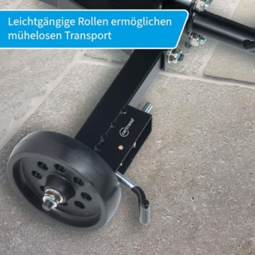 cartrend Felgenbaumwagen, Felgenbaum fahrbar mit Reifenschutzhülle, bis 255 mm Reifenbreite, felgenschonende Auflagen - 10