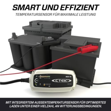 CTEK MXS 10 Batterieladegerät 12V für große Fahrzeugbatterien | Für Boot, Wohnwagen & größere Fahrzeuge, professionelle Ladetechnologie, robust & zuverlässig - 4
