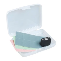 Detail Passion Bundle Trockenschleif Komplettset Kovax Tolecut Toleblock 26x32mm. Schleifblock mit insgesamt 24 Schleifpads in einer praktischen Aufbewahrungsbox - 1