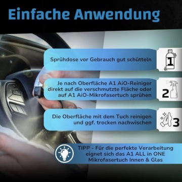 DR. WACK - A1 All in One Innen- & Glasreiniger 500 ml - Autoinnenreiniger - 3