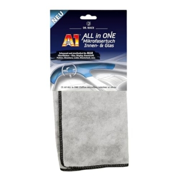 Dr. Wack A1 All in ONE Mikrofasertuch Innen & Glas - 40 x 40 cm - Auto-Reinigungstuch - extrem weich & saugstark - 100% fusselfrei - schonende & streifenfreie Autoreinigung - Hochwertige Autopflege - 1