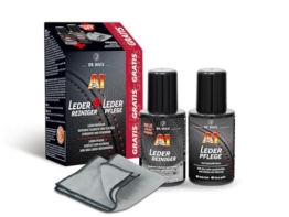 Dr. Wack – Lederpflege-Set: A1 Leder-Reiniger + A1 Leder-Pflege je 250 ml I Auto-Lederreiniger & Auto-Lederpflege mit Jojobaöl I Für Glattleder & Kunstleder I Hochwertige Autopflege – Made in Germany - 1