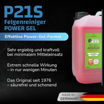 DR. WACK P21S Felgenreiniger Power Gel 5 Liter - Felgen-Spray mit Gel-Formel & Wirkindikator - Schnelle & schonende Reinigung - Hochwertige Autopflege - 2