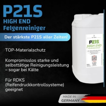 DR. WACK - P21S HIGH END Felgenreiniger 5 Liter - Felgen Spray mit Gel-Formel & Wirkindikator - Schnelle & schonende Reinigung - Hochwertige Autopflege - 2