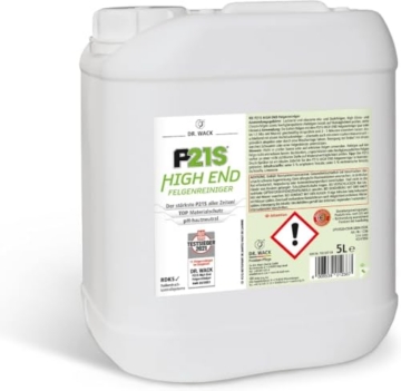 DR. WACK - P21S HIGH END Felgenreiniger 5 Liter - Felgen Spray mit Gel-Formel & Wirkindikator - Schnelle & schonende Reinigung - Hochwertige Autopflege - 1