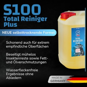 Dr. Wack - S100 Total Reiniger Plus 5 Liter - Effektiver Motorrad-Reiniger mit Gel-Formel - Schonende Reinigung von Verschmutzungen - Hohe Ergiebigkeit & Reinigungskraft - Hochwertige Motorradpflege - 2