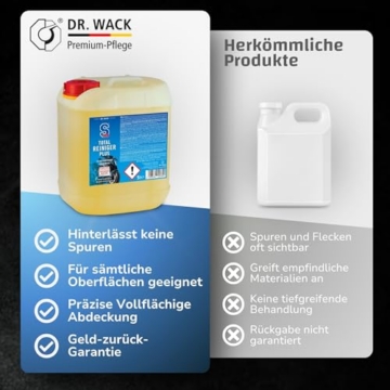 Dr. Wack - S100 Total Reiniger Plus 5 Liter - Effektiver Motorrad-Reiniger mit Gel-Formel - Schonende Reinigung von Verschmutzungen - Hohe Ergiebigkeit & Reinigungskraft - Hochwertige Motorradpflege - 6
