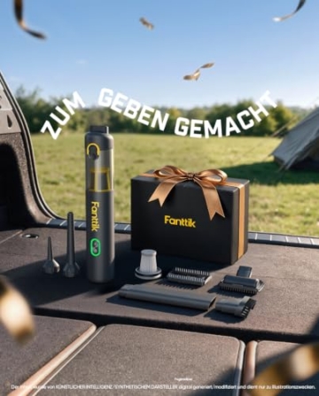 Fanttik Slim V8 APEX Kabelloser Akku Autostaubsauger, 4-in-1 Mini (Grau) | tragbarer RobustClean™ Handstaubsauger mit 19000 Pa/45 AW, 2 Saugmodi, One-Touch-Entleerung für Auto, Bürotisch, Tastaturen - 7
