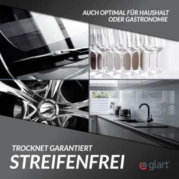 Glart 47TB 2er Set Auto Microfasertuch Trockentücher für Autopflege, Autolack, Motorrad, Küche, Geschirr - Mikrofasertuch Waffel Trockentuch - 70x40 cm blau, Mikrofasertücher auch für Fensterputzer - 5