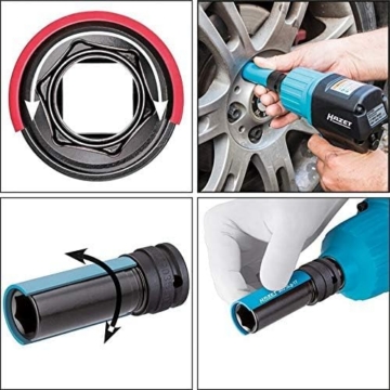 HAZET Kraft-Steckschlüsseleinsatz 903SLG-21, 1/2 Zoll (12,5 mm) Vierkant | 1/2 Zoll (12,5 mm) Vierkant hohl, Antrieb 1/2 Zoll (12,5 mm) Vierkant hohl, Abtrieb Außen-Tractionsprofil Sechskant, SW 21 mm - 5