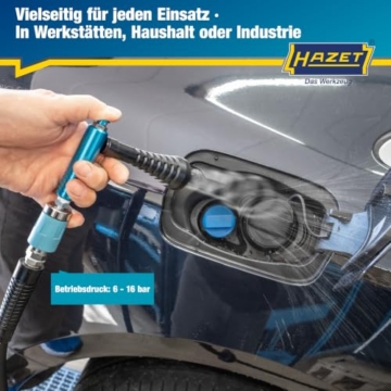 HAZET Turbo Ausblaspistole 9040T-1, Sehr handliche Ausführung, Länge 150 mm | Breite 42.5 mm, Höhe 96 mm, Betriebsdruck 6.3 bar, 163 g, Schalldruckpegel 91 dB(A) Lp A, Luftbedarf 80 l/min - 2