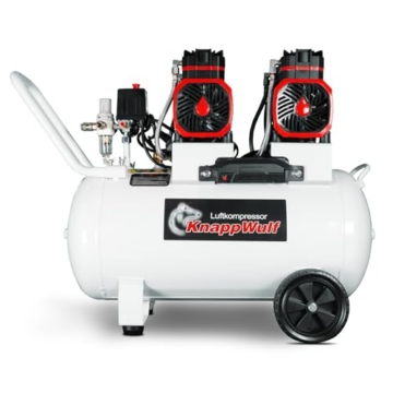 KnappWulf Flüsterkompressor KW6070 10 Bar 70L 3000W 4PS 69dB 230V ölfrei - 3