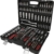 KS Tools 917.0779 Steckschlüssel-Satz, Cr-V, 179-teilig | Evolution Serie | 72-Zahn Umschaltknarren 1/4"+ 3/8"+1/2", Bits, Bit- + Sechskant- + Zündkerzen-Stecknüsse, Verlängerungen, matt satiniert - 1