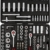 KS Tools 917.0779 Steckschlüssel-Satz, Cr-V, 179-teilig | Evolution Serie | 72-Zahn Umschaltknarren 1/4