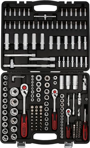 KS Tools 917.0779 Steckschlüssel-Satz, Cr-V, 179-teilig | Evolution Serie | 72-Zahn Umschaltknarren 1/4