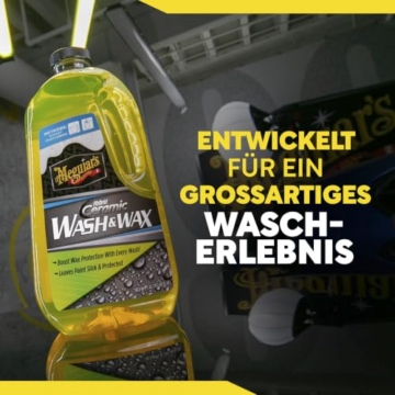 Meguiar’s Hybrid Ceramic Wash & Wax Autoshampoo 1420ml | Reinigt Sanft, Steigert Glanz und Glätte mit Hybrid-Keramik Wasserabperleffekt - G264848EU - 4
