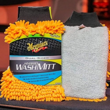 Meguiar's Hybrid Wash Mitt Waschhandschuh - Beidseitige Mikrofaser für optimale Reinigung und Schutz, Maschinenwaschbar, wiederverwendbar, kratzfrei, Autopflege, X210200EU - 3