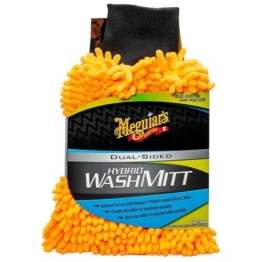 Meguiar's Hybrid Wash Mitt Waschhandschuh - Beidseitige Mikrofaser für optimale Reinigung und Schutz, Maschinenwaschbar, wiederverwendbar, kratzfrei, Autopflege, X210200EU - 1
