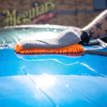 Meguiar's Hybrid Wash Mitt Waschhandschuh - Beidseitige Mikrofaser für optimale Reinigung und Schutz, Maschinenwaschbar, wiederverwendbar, kratzfrei, Autopflege, X210200EU - 6