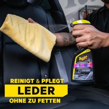 Meguiar's Lederpflege Auto - Leder Reinigung, Schutz & Glanz - Autositz Reiniger - Ultimate Leather Detailer G201316EU, 473ml - 4
