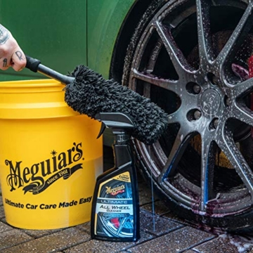 Meguiar's Supreme Wheel Brush - Felgenbürste Auto - Felgenreiniger Alufelgen - Sanfte + effektive Bürste für alle Felgentypen und Felgenoberflächen - Größe: Large 47x10cm - 2
