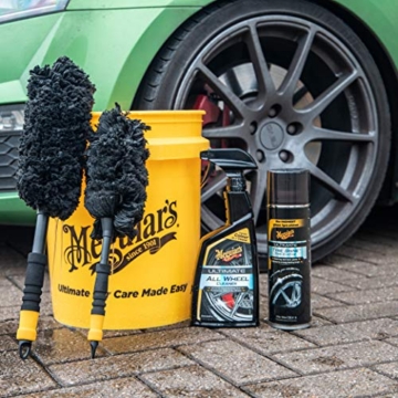 Meguiar's Supreme Wheel Brush - Felgenbürste Auto - Felgenreiniger Alufelgen - Sanfte + effektive Bürste für alle Felgentypen und Felgenoberflächen - Größe: Large 47x10cm - 3