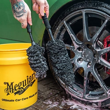 Meguiar's Supreme Wheel Brush - Felgenbürste Auto - Felgenreiniger Alufelgen - Sanfte + effektive Bürste für alle Felgentypen und Felgenoberflächen - Größe: Large 47x10cm - 5