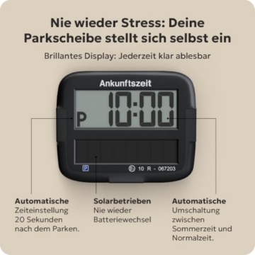 Needit Park Micro Solar I Elektronische Parkscheibe I Solarbetrieben | Null Batteriewechsel I Einzige elektronische Parkscheibe mit wiederaufladbarem Akku - 3