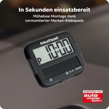 Needit Park Micro Solar I Elektronische Parkscheibe I Solarbetrieben | Null Batteriewechsel I Einzige elektronische Parkscheibe mit wiederaufladbarem Akku - 4