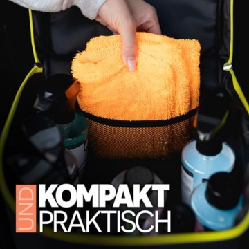 Nuke Guys Detailing Bag Small | Praktische Tasche für den Kofferraum mit Klett für optimale Fixierung | Organizer zur Aufbewahrung von Autopflege Produkten | Auto Kofferraumtasche - 4