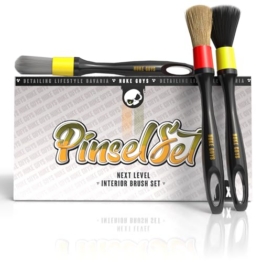 Nuke Guys Detailing Pinsel Set | 3 x Auto Reinigungspinsel in Hart - Mittel - Weich für eine schonende & effiziente Reinigung im Innenraum & Außen | Autopflege Pinselset - 1