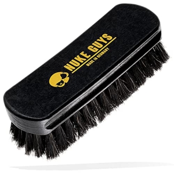 Nuke Guys Lederbürste M - made in Germany mit Rosshaarborsten Auto Innenraum Reinigung | weiche Textilbürste ideal für Autositze, Polster, Alcantara, Leder, Cabrioverdecke, Teppiche, Stoffsitze, Couch - 1
