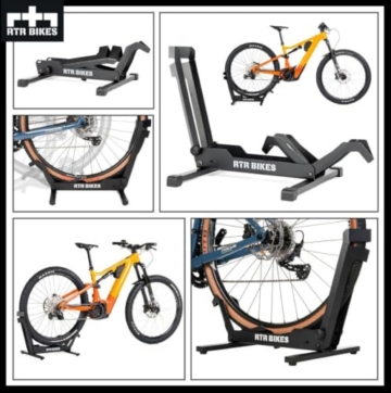 RTR BIKES Brutus Fahrradständer Boden – Profi Hinterradständer für E-Bike & MTB bis 30kg – Massiver Stahl Standfuß – Passend für 26-29 Zoll & Reifenbreite bis 2,8