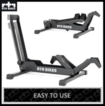 RTR BIKES Brutus Fahrradständer Boden – Profi Hinterradständer für E-Bike & MTB bis 30kg – Massiver Stahl Standfuß – Passend für 26-29 Zoll & Reifenbreite bis 2,8