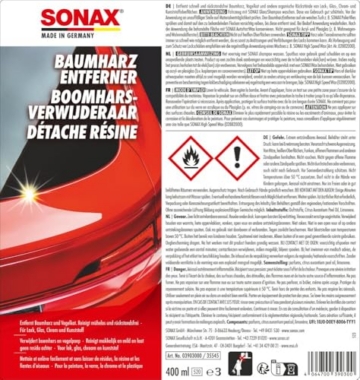 SONAX BaumharzEntferner (400 ml) | schnelle und rückstandsfreie Entfernung von organischen Rückständen auf Fahrzeugoberflächen - 2
