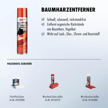 SONAX BaumharzEntferner (400 ml) | schnelle und rückstandsfreie Entfernung von organischen Rückständen auf Fahrzeugoberflächen - 3