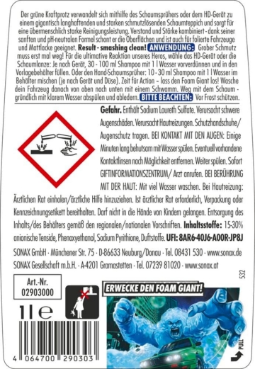 SONAX XTREME Foam Giant Snow Foam Shampoo 1 Liter