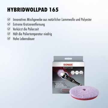 SONAX HybridwollPad 165 DA(1 Stück) | Effektives Schleifpad für Exzenterpoliermaschinen | Art-Nr. 04941000 - 4