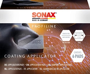 SONAX PROFILINE Coating Applicator (6 Stück) Applikationspads | Applikationspads mit spezieller Vliesoberfläche zum Auftragen aller SONAX Coatings - 3