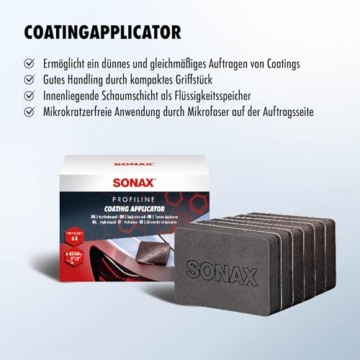 SONAX PROFILINE Coating Applicator (6 Stück) Applikationspads | Applikationspads mit spezieller Vliesoberfläche zum Auftragen aller SONAX Coatings - 4