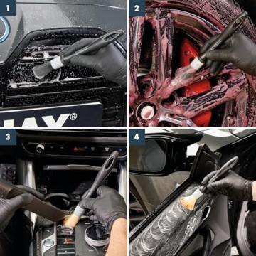 SONAX PROFILINE PinselSet (2 Stück) | für die Reinigung von Felgen, Emblemen, Lüftungsschlitzen und Anderen schwer zugänglichen Bereichen am Fahrzeug - 5