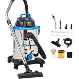 Vacmaster VQ1530SFDC 1500W 30L Nass Trockensauger Bodenstaubsauger Starke Saugleistung Staubsauger Edelstahl - 1
